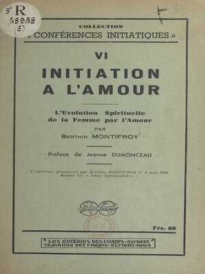 cover image of Initiation à l'amour